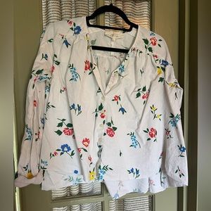 The Great Floral Print top with button detailing